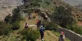 Hikers enjoyng the best season along the Annapurna Circuit
