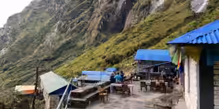 Peaceful resting place for trekkers in Annapurna
