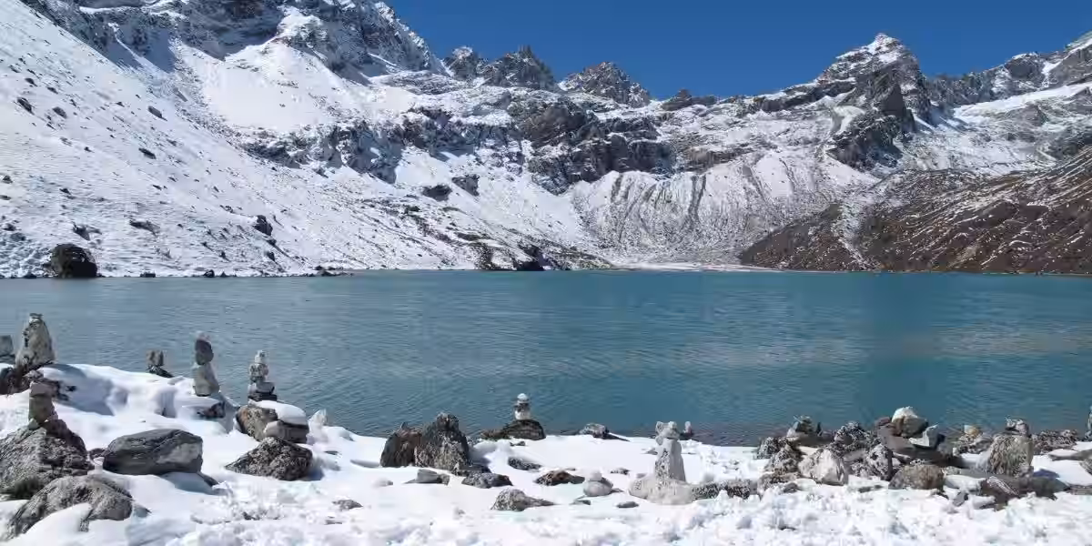 Winter view of Gokyo Lake, Nepal