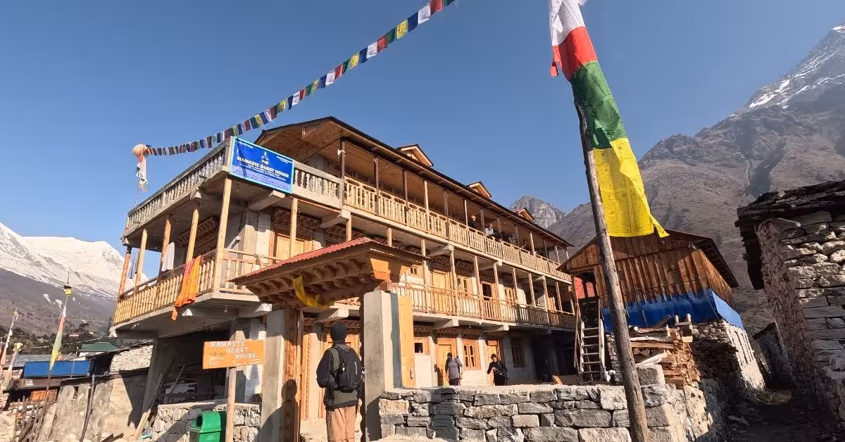 Mountain lodge on luxury trekking route
