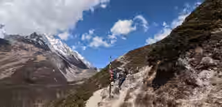 Scenic yet challenging trail on Manaslu trek