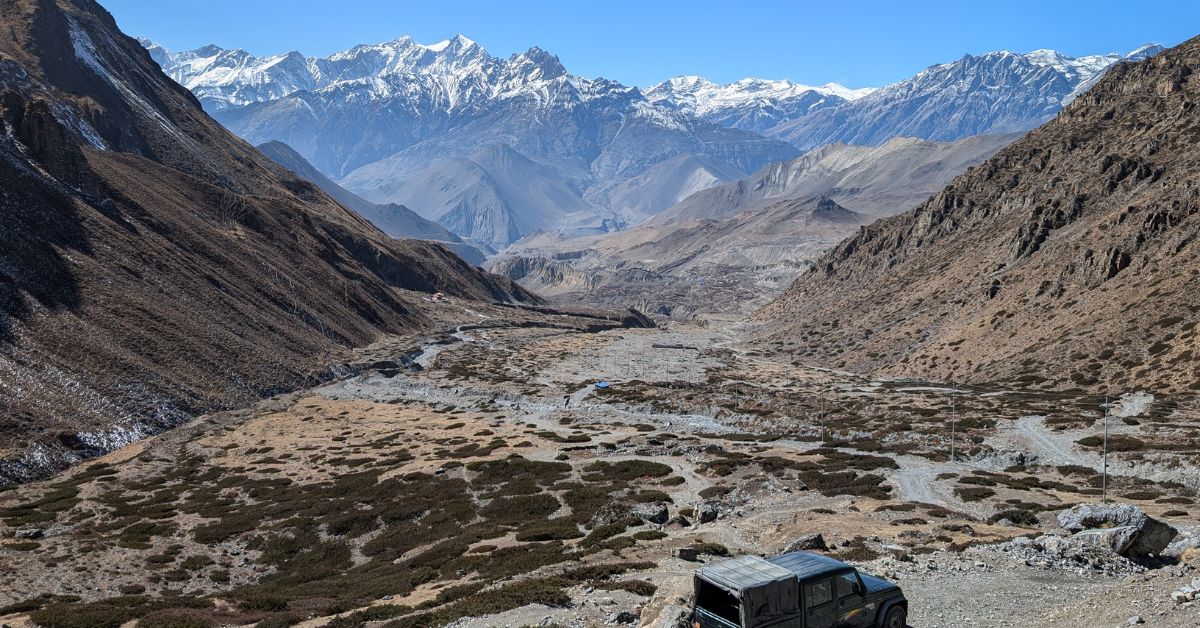 High altitude landscape near Thorong La Pass