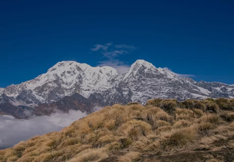 stunning views from khopra danda trek