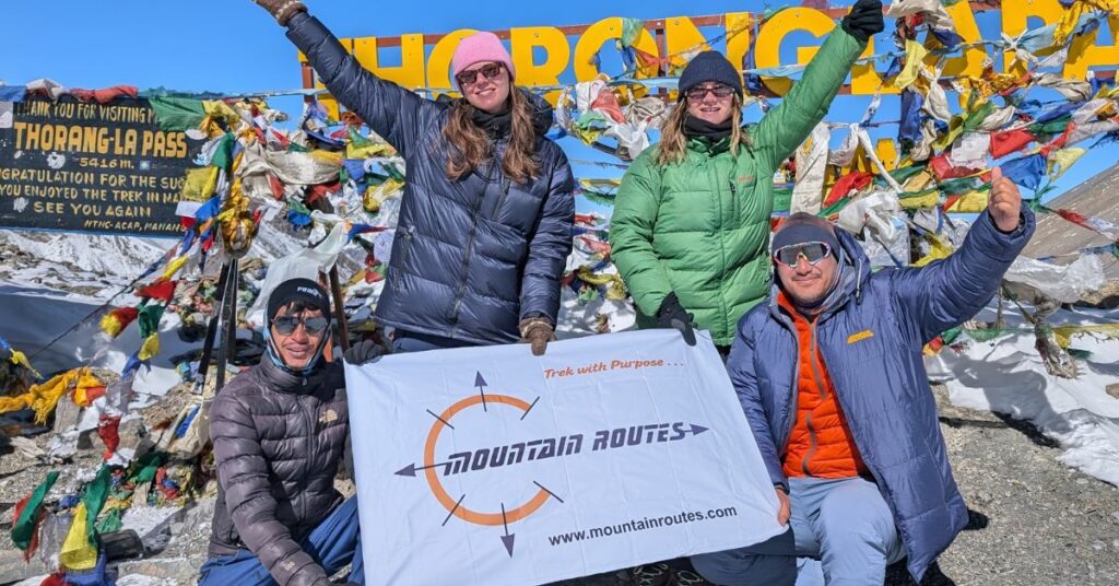 reaching Thorong LA Pass with Mountain Routes